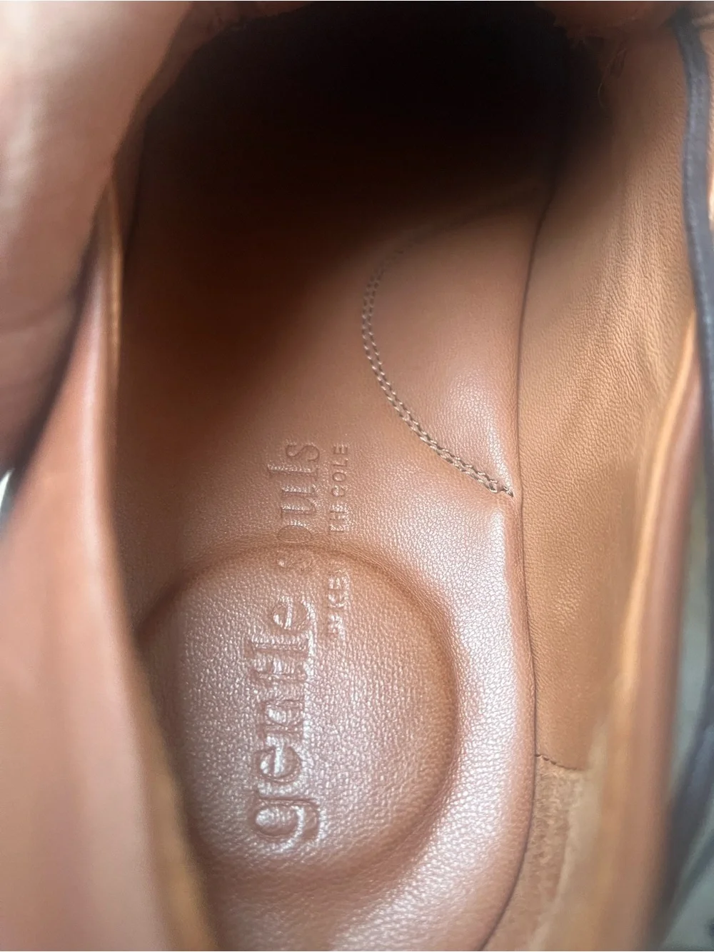 gentle souls Men's Tan Brown Leather Derby Oxfords